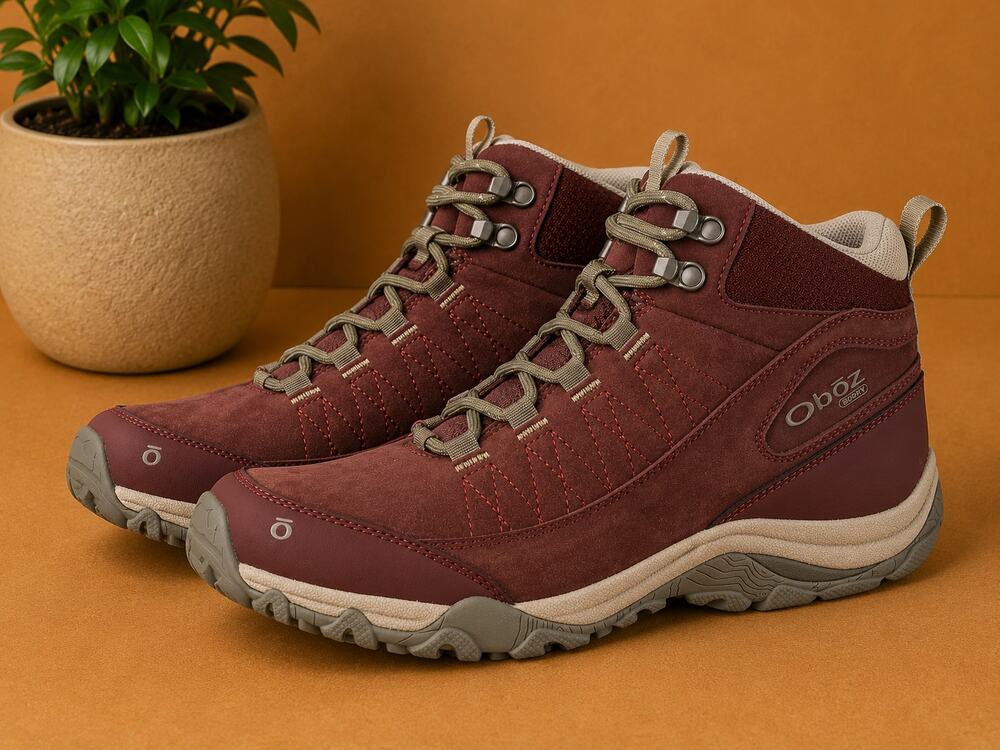 NWT Oboz Women's Ousel Mid B-DRY Hiking Boots Port Size 12 Wide